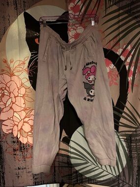 Hot Topic Lavender My Melody & Kuromi Kids Jogger Sweatpants
